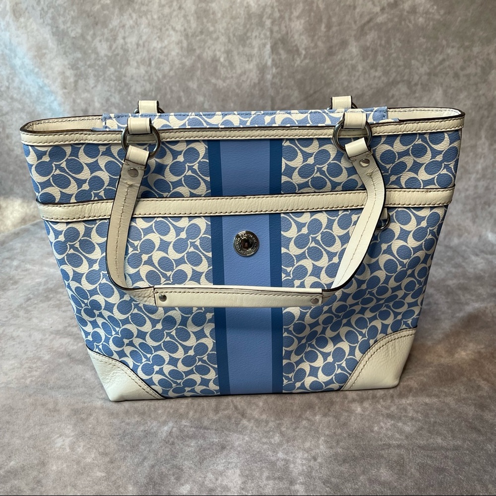 Blue and White Coach Bag - Rare Find